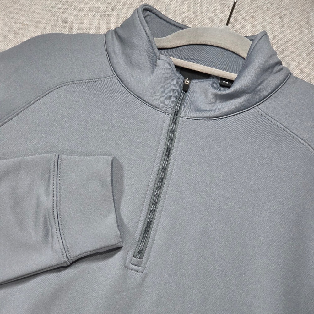 Dunning Quarter Zip Pullover Men XL Gray Excellent Golf Performance Stretch Top